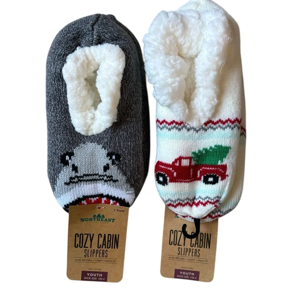 Northeast Outfitters Cozy‎ Cabin Socks Slippers NWT Size 10-4